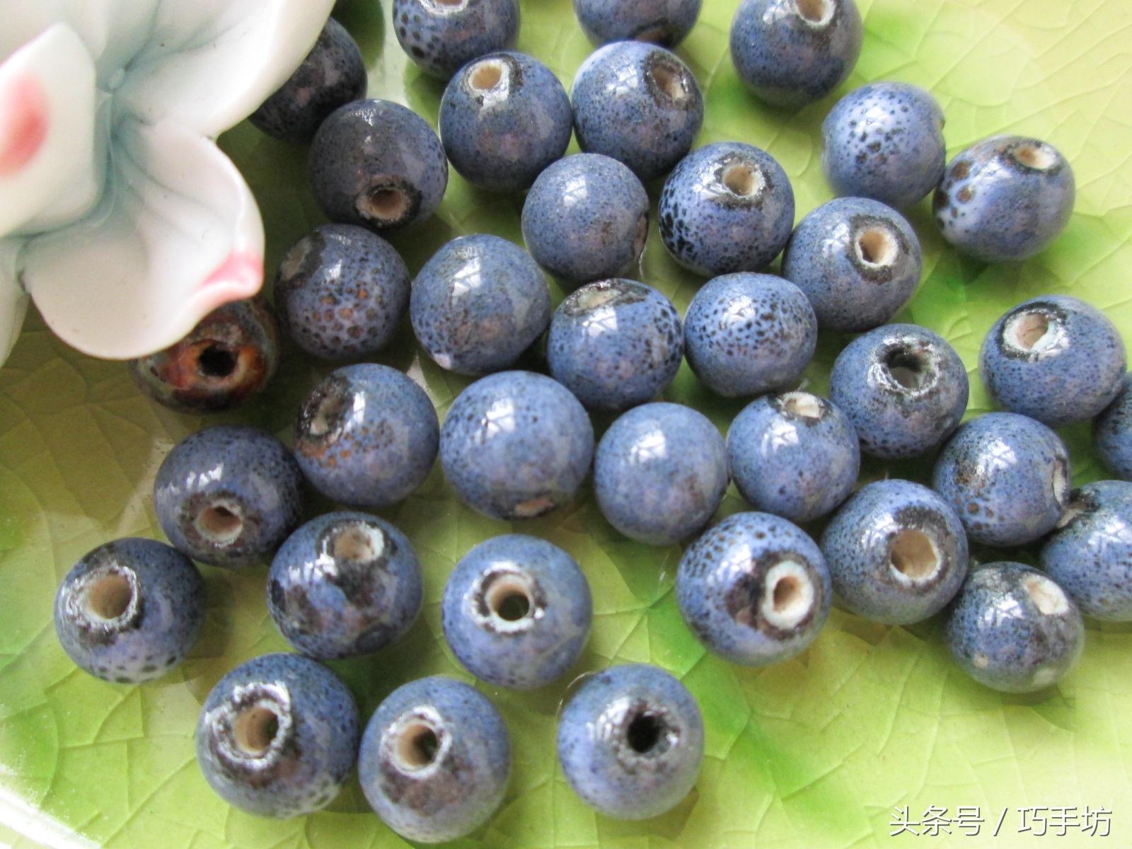 颜色釉 花釉陶瓷珠多色 饰品配件 百搭