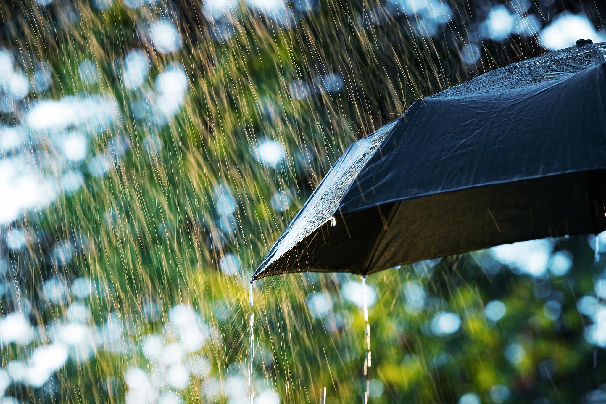 下雨风景图真实图片