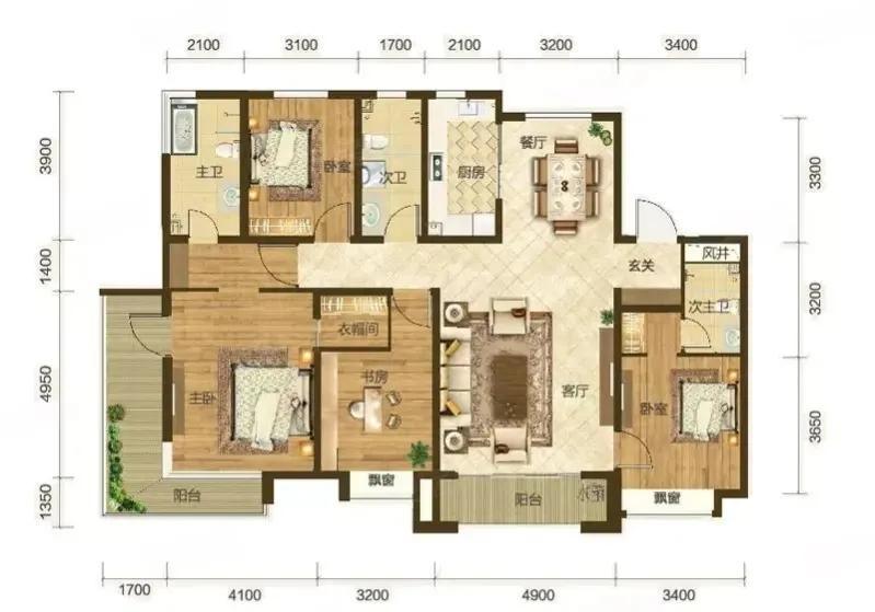 190平米户型图5户型图片