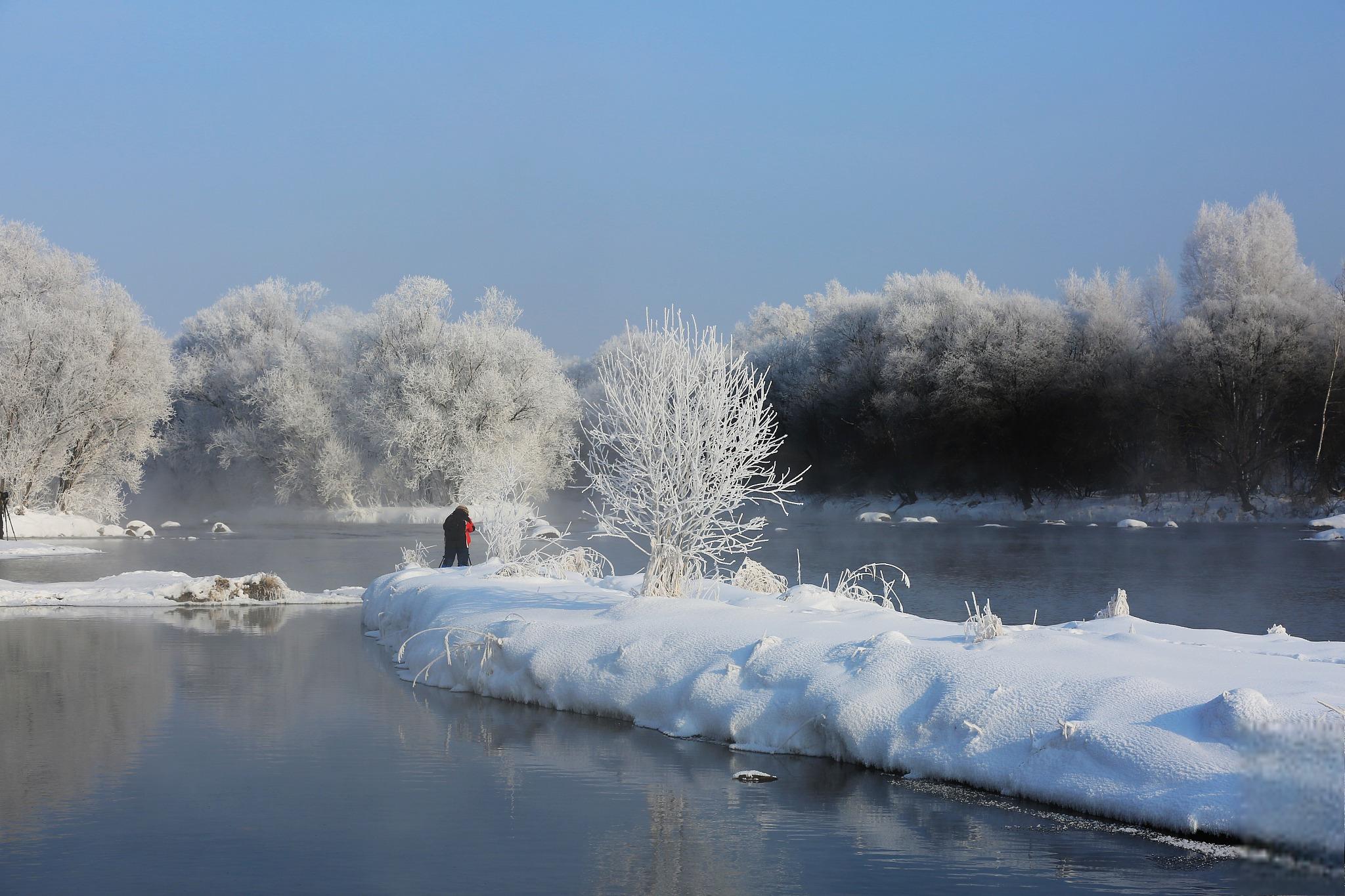 牡丹江雪景图片