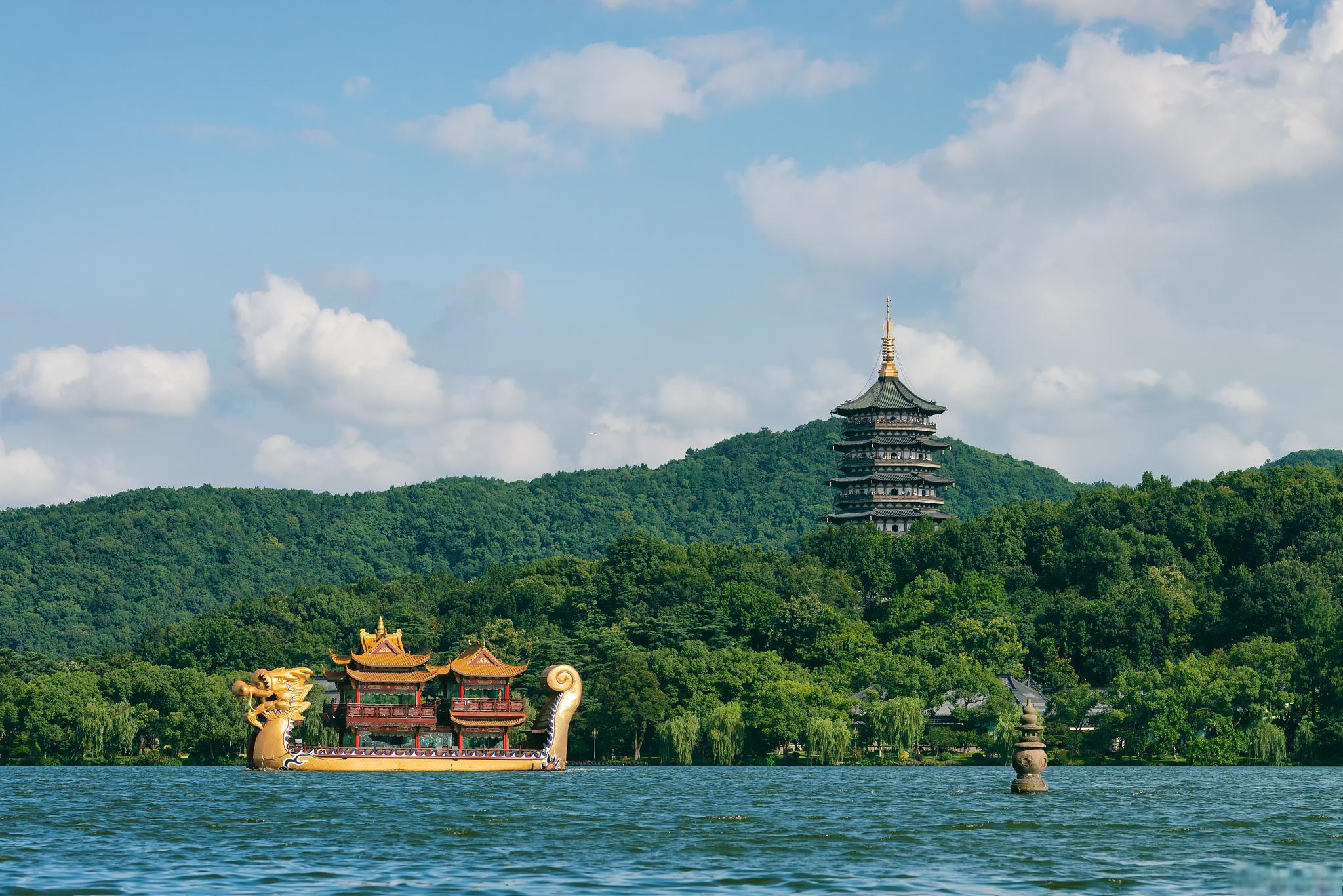 杭州西湖美景 真实图片