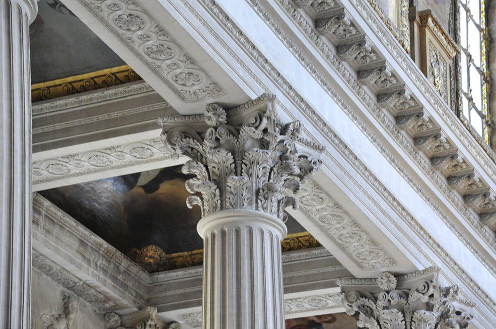 grc罗马柱线脚的增强措施 当grc罗马柱线脚的尺寸超过600 mm时,为了