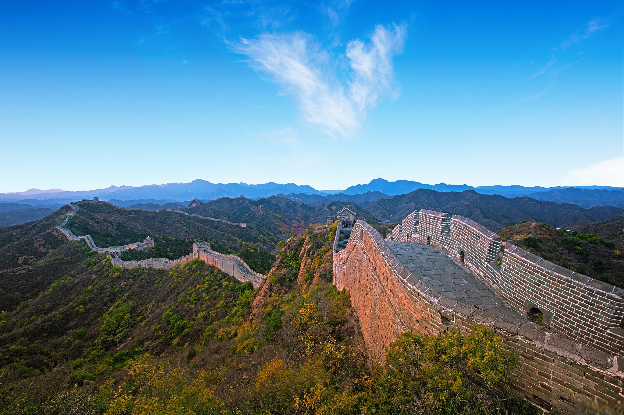 八达岭长城,中国古代文化的代表 八达岭长城位于中国北京市延庆区,是