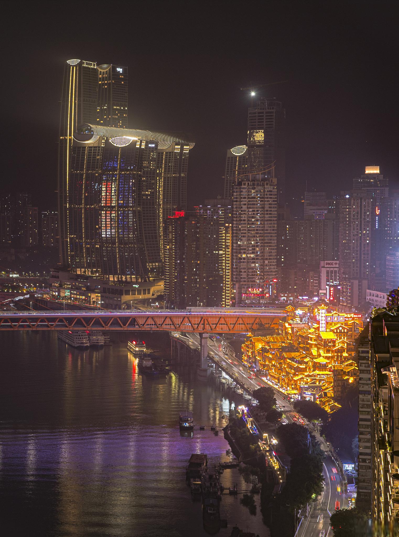 城市夜景高清 效果图图片