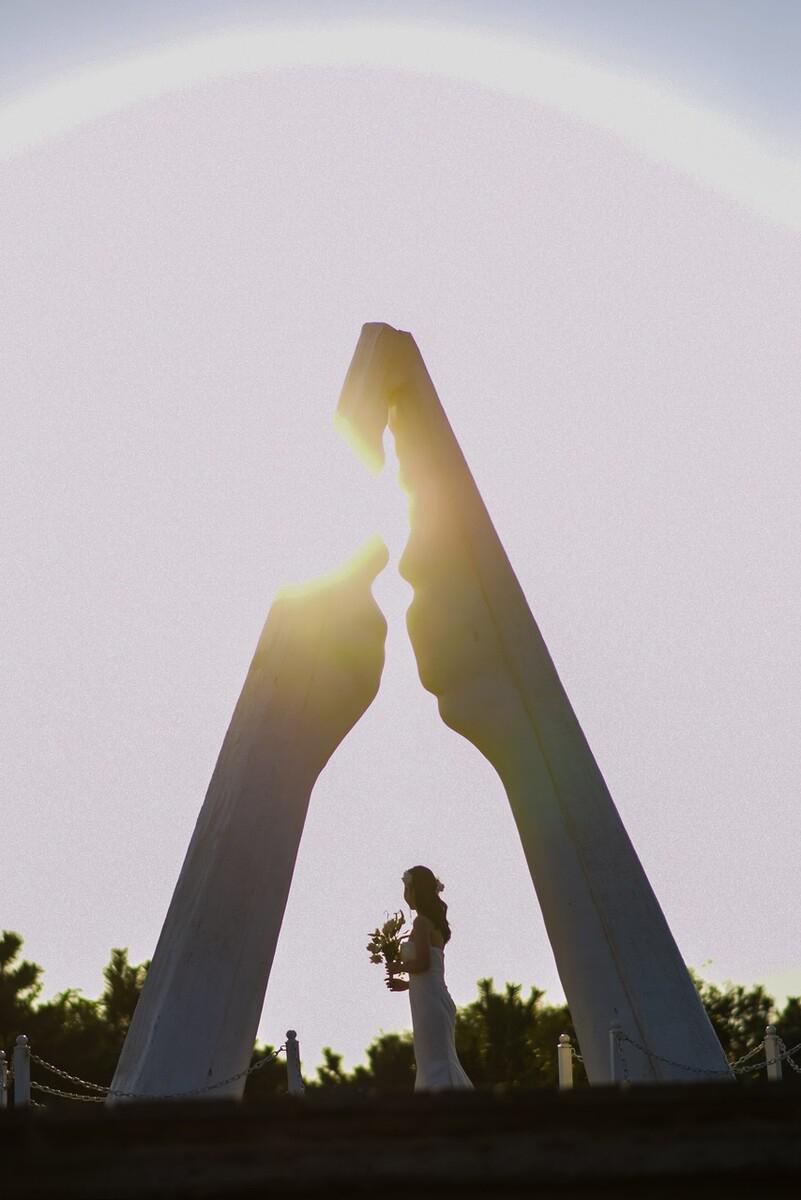 日照碧海蓝天婚庆公园 2023年8月15日,位于山东省日照市碧海路彩虹桥