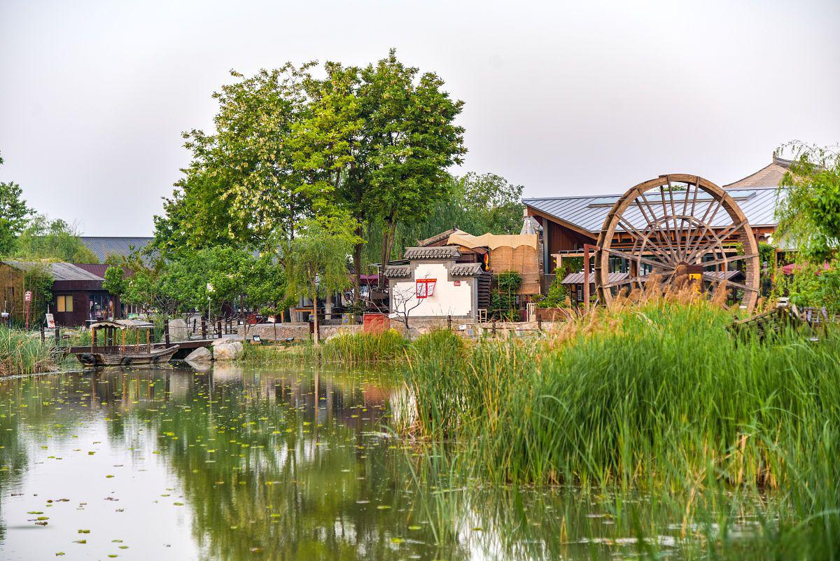 南京水墨大埝旅游景区 南京这一度假区,以自行车为主题,景色优美,还被