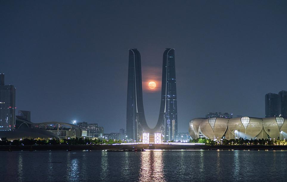 钱江世纪城夜景图片