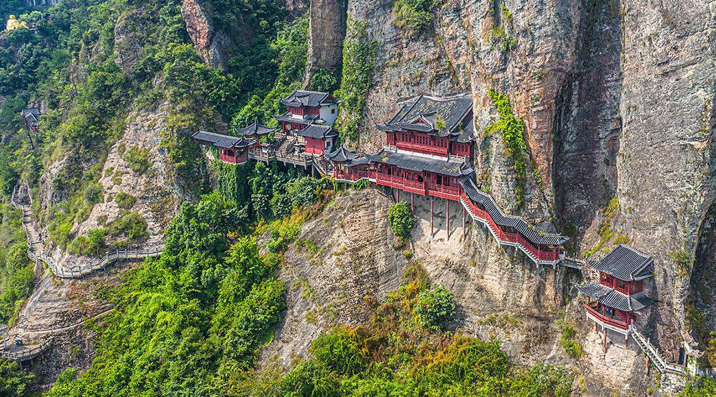 浙江建德大慈岩悬空寺图片