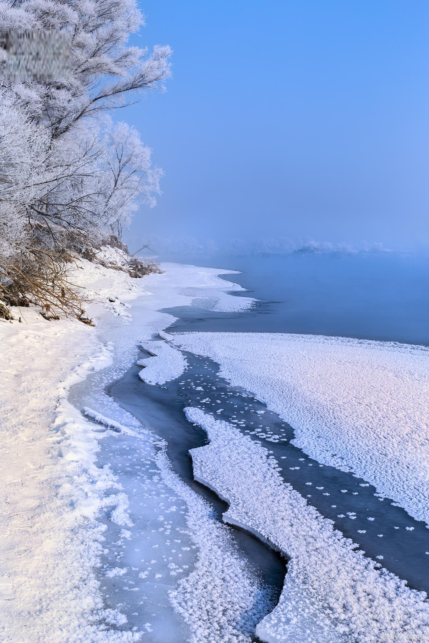 威海冬天下雪海边图片图片