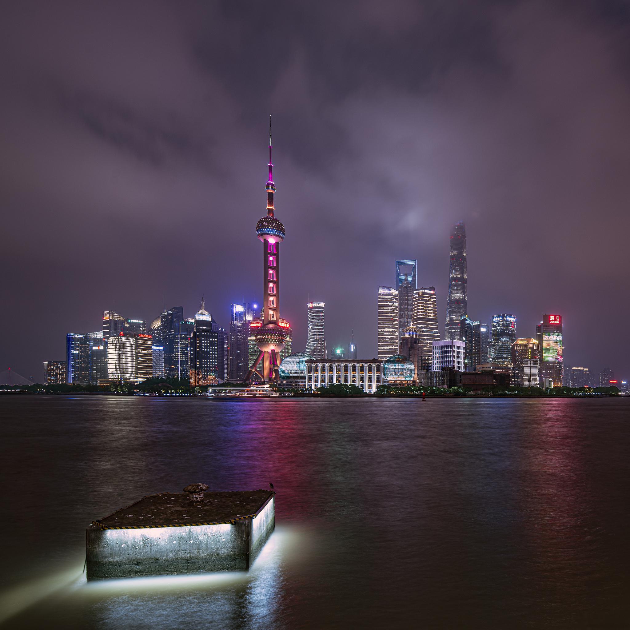 上海夜景 外滩 原图图片