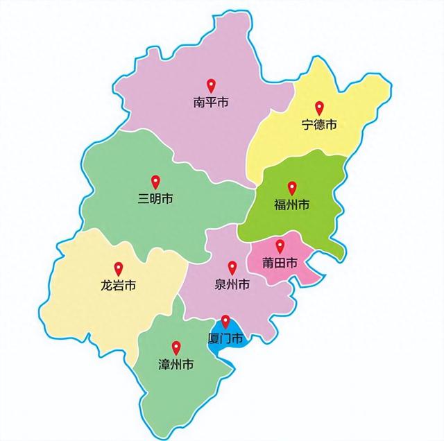 福建省县市地图图片