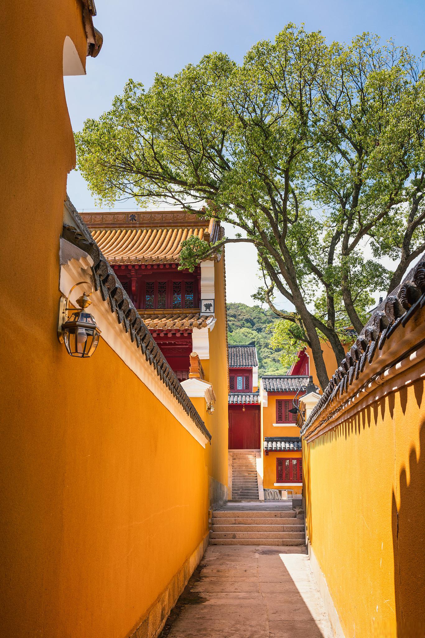 普陀山三大寺庙 普陀山,位于浙江舟山群岛,是中国四大佛教名山之一