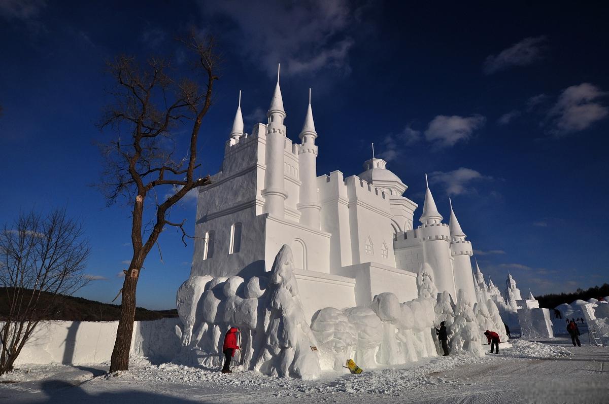 哈尔滨雪景美图图片