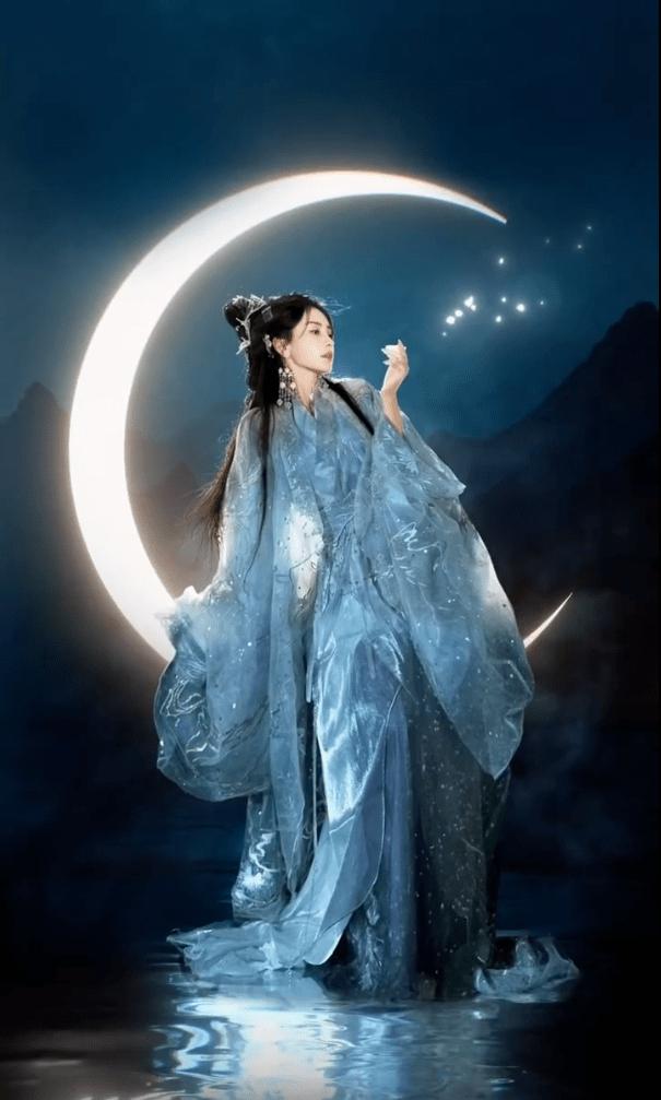 angelababy中秋夜的孤独与温馨 angelababy化身嫦娥送上中秋祝福,仙气