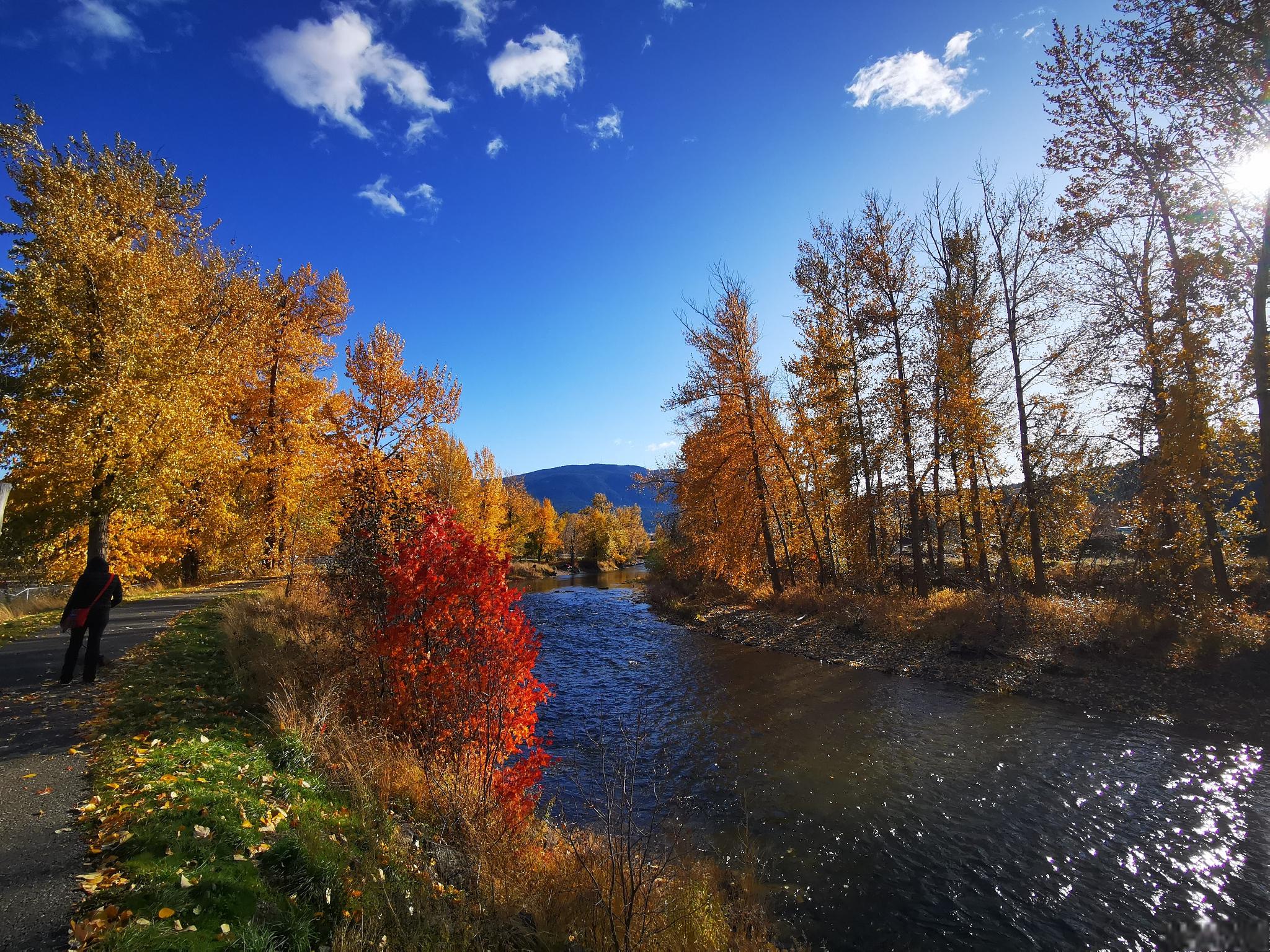 可可托海秋景:一幅自然画卷 可可托海位于新疆阿勒泰地区富蕴县,是一