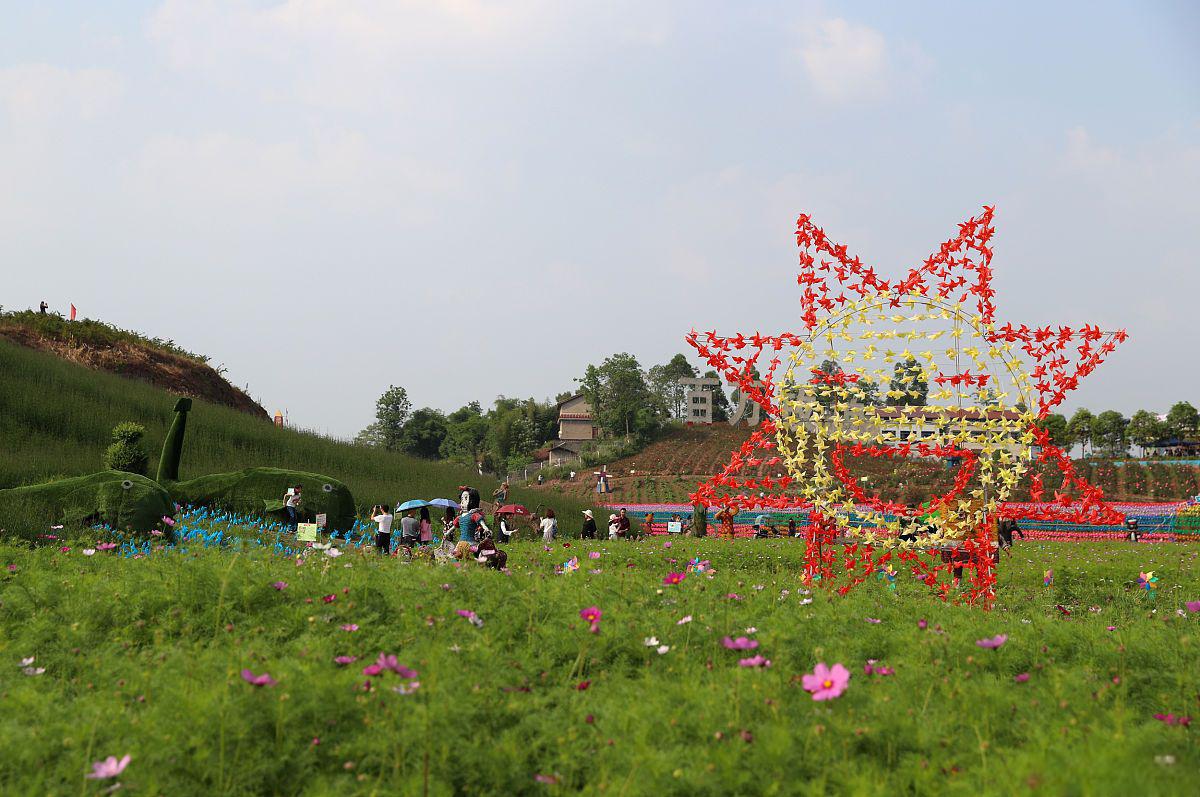 清溪谷花田酒地图片