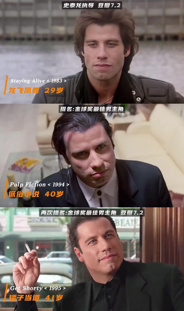 好莱坞舞王约翰·特拉沃尔塔的荧幕颜值变化 在电影《周六夜狂热》中
