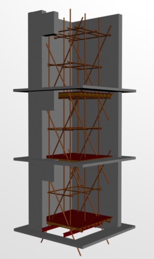施工电梯外架搭设方案图片