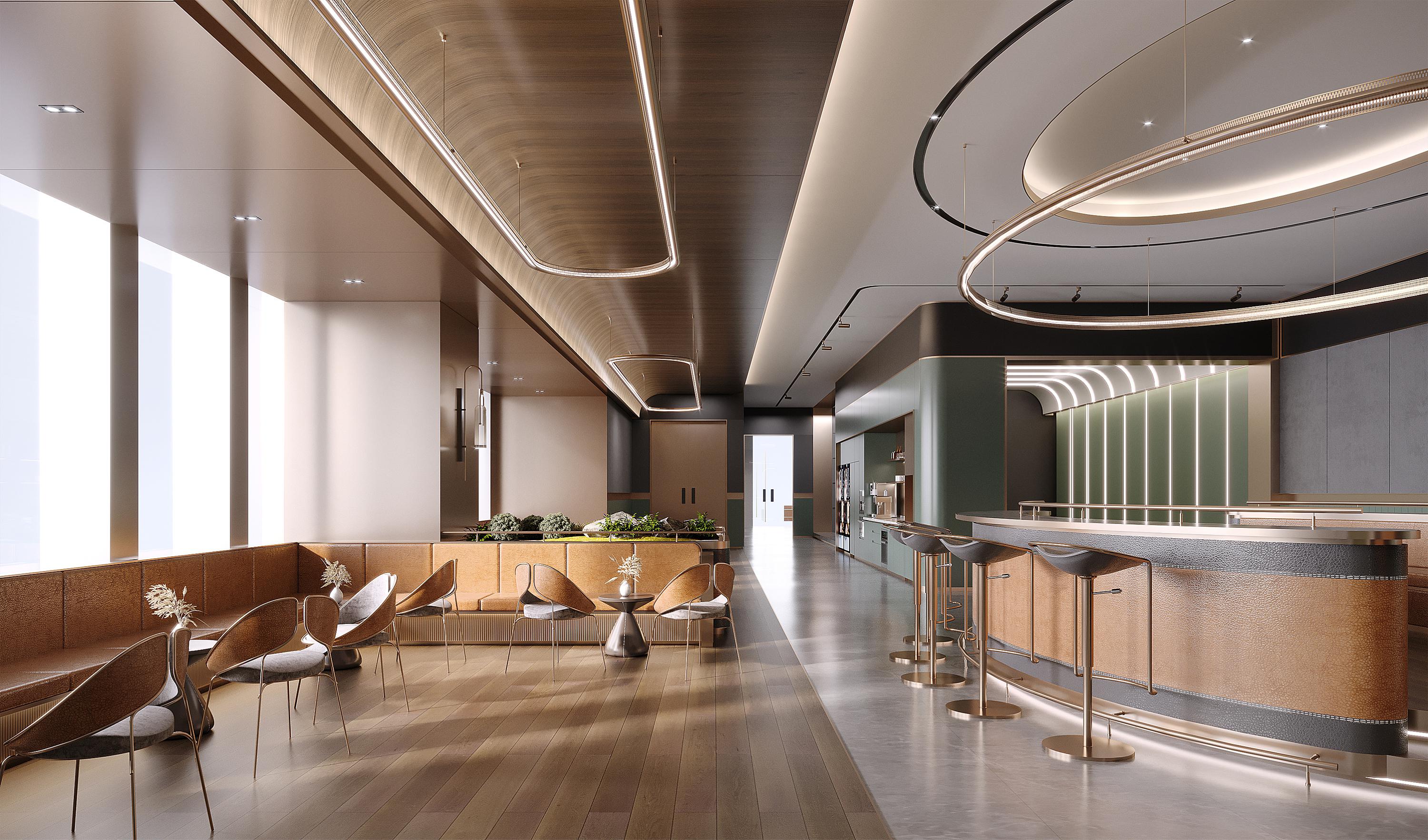 随着社会的进步和科技的发展,现代办公室装修效果图也在不断追求创新