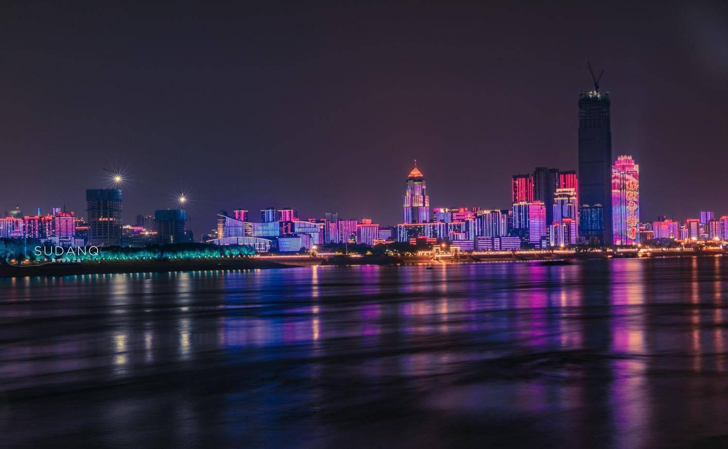 武汉长江大桥夜景时间图片