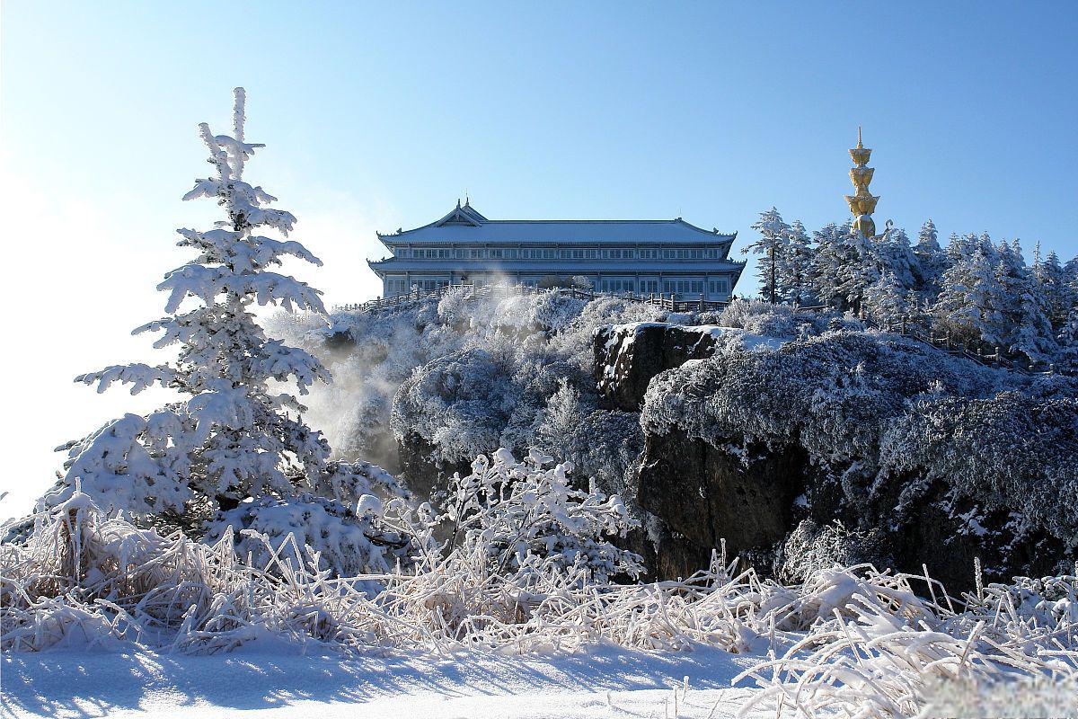 绵阳雪景旅游景点图片