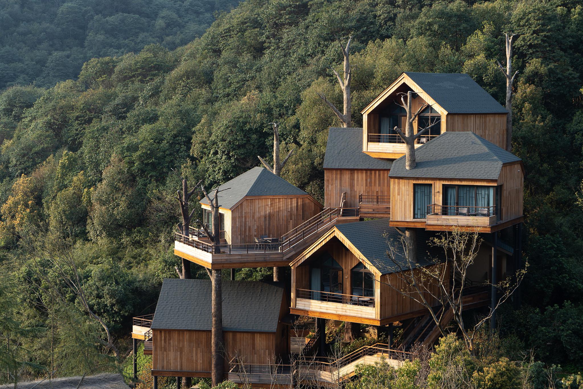 惠州山顶森林木屋温泉民宿 这里是惠州山顶的秘密花园,一个让人心驰