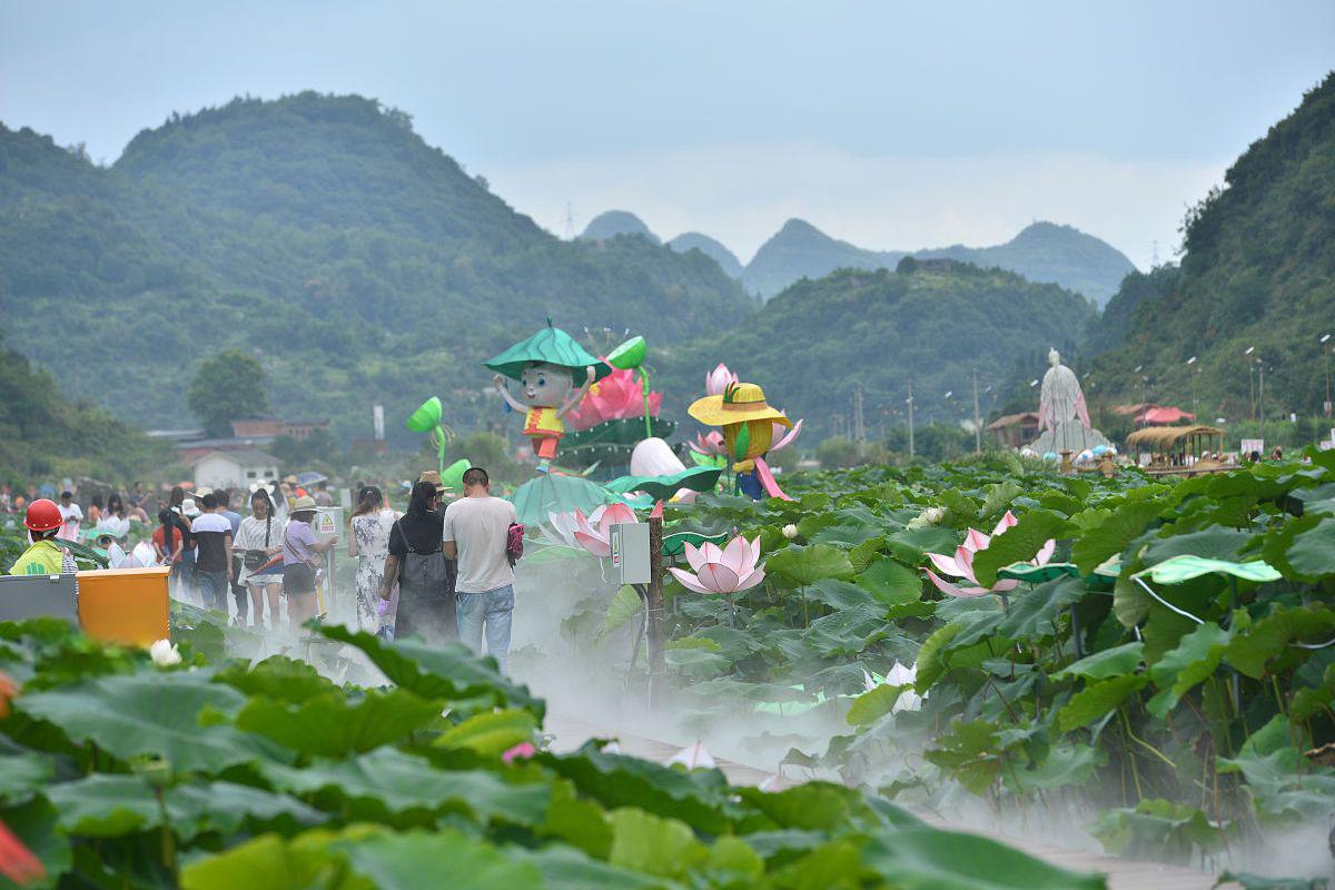 安顺十里荷廊风景区介绍 安顺,位于贵州省中西部的地级市,地处长江