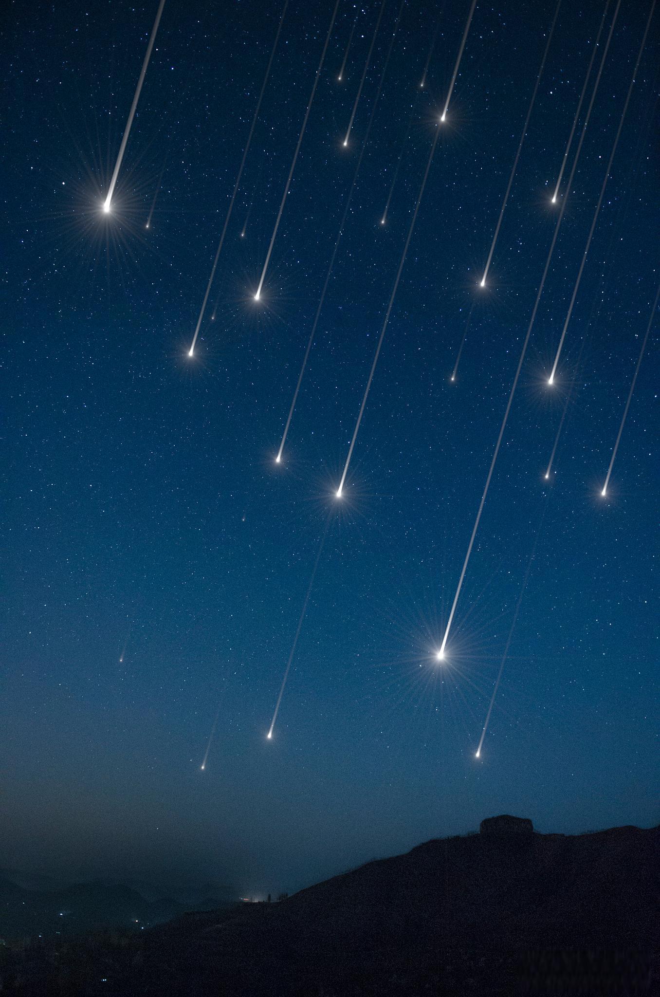 流星雨今晚图片