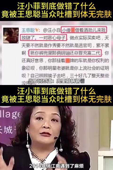 王思聪叫板汪小菲图片