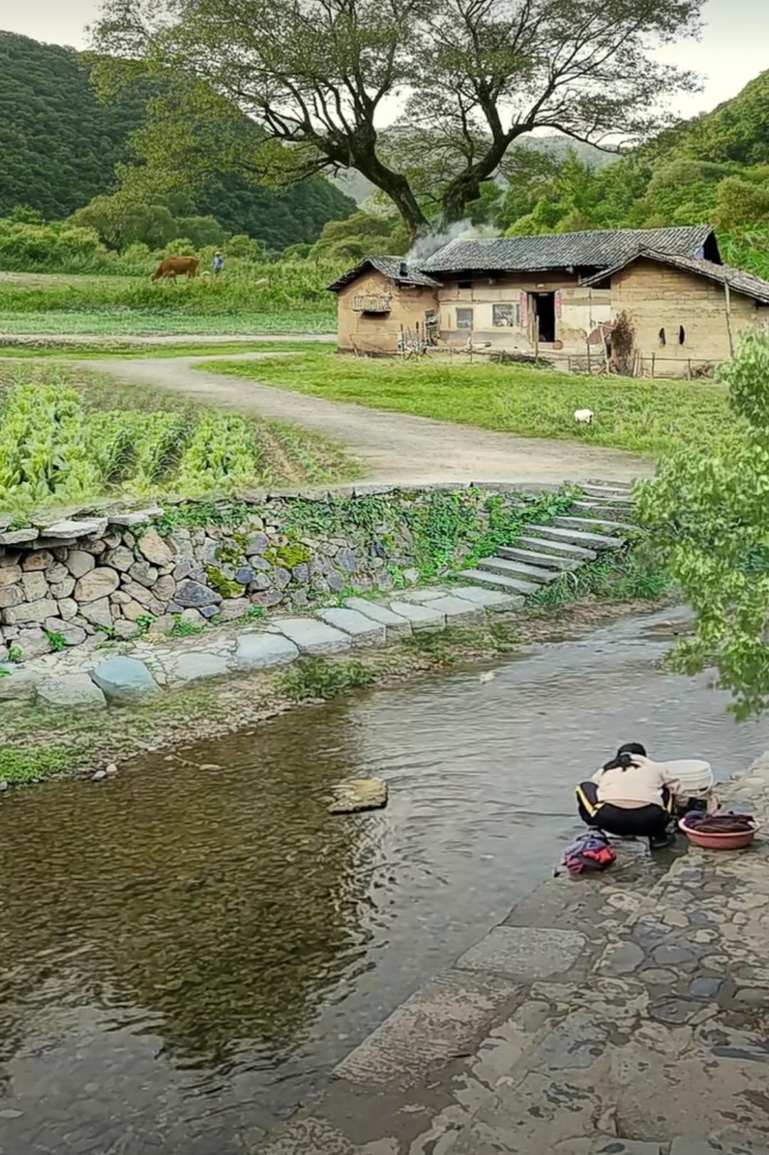 溪水人家绕图片