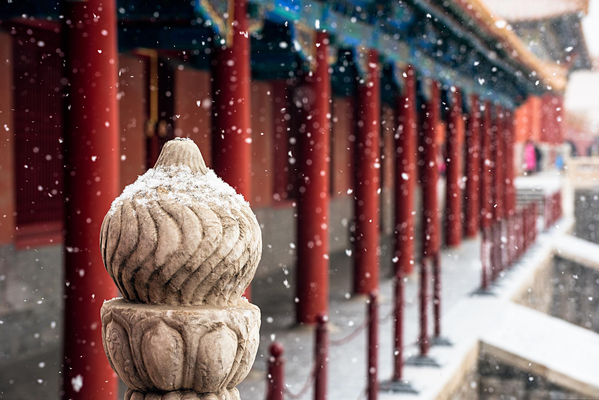 北京初雪,那些冬天才有的美景 今年北京下雪最大遗憾是故宫闭馆,今日