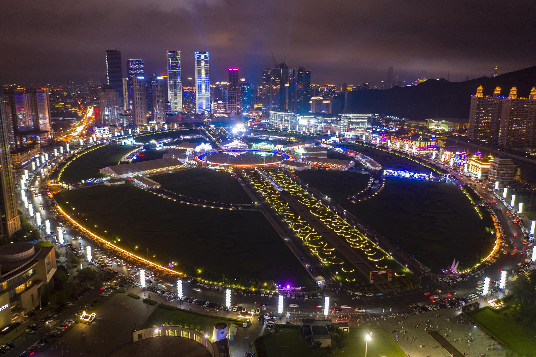 大连金普新区夜景图片