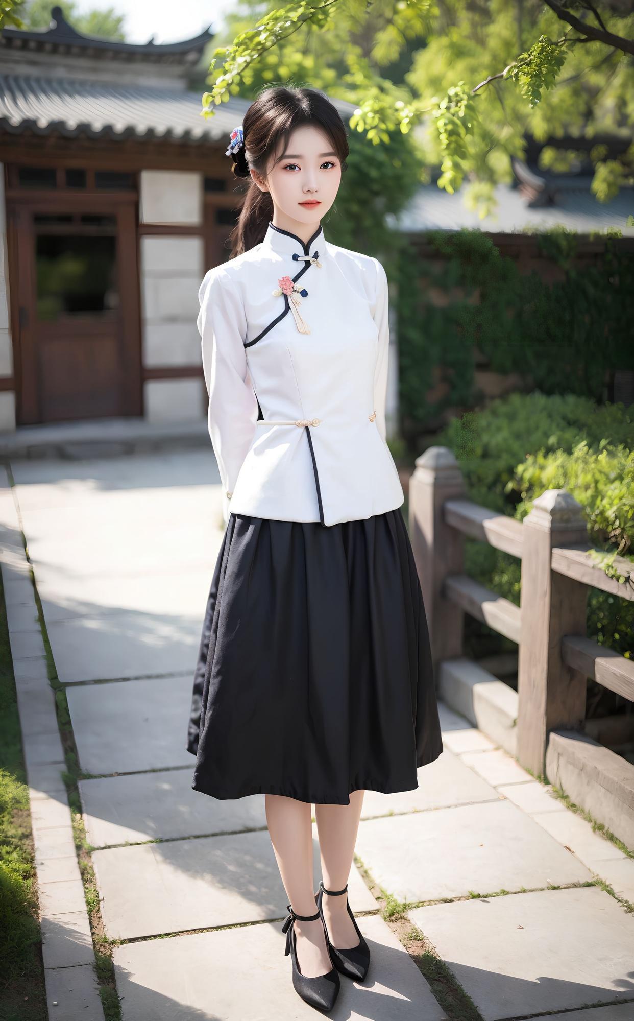 这组民国风清纯少女写真,清新自然,充满了青春的活力,让人感受到了