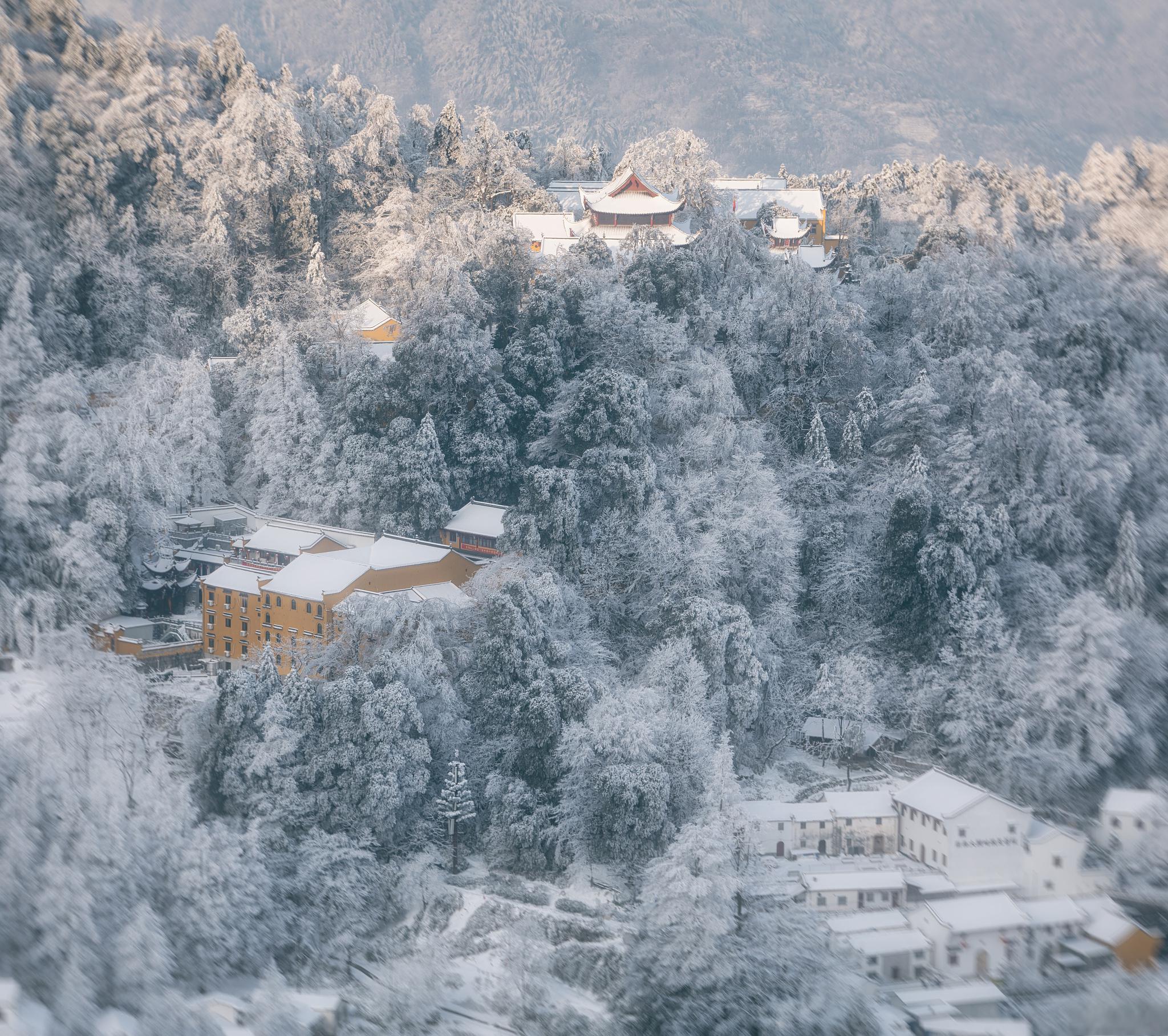 武夷山下雪了图片