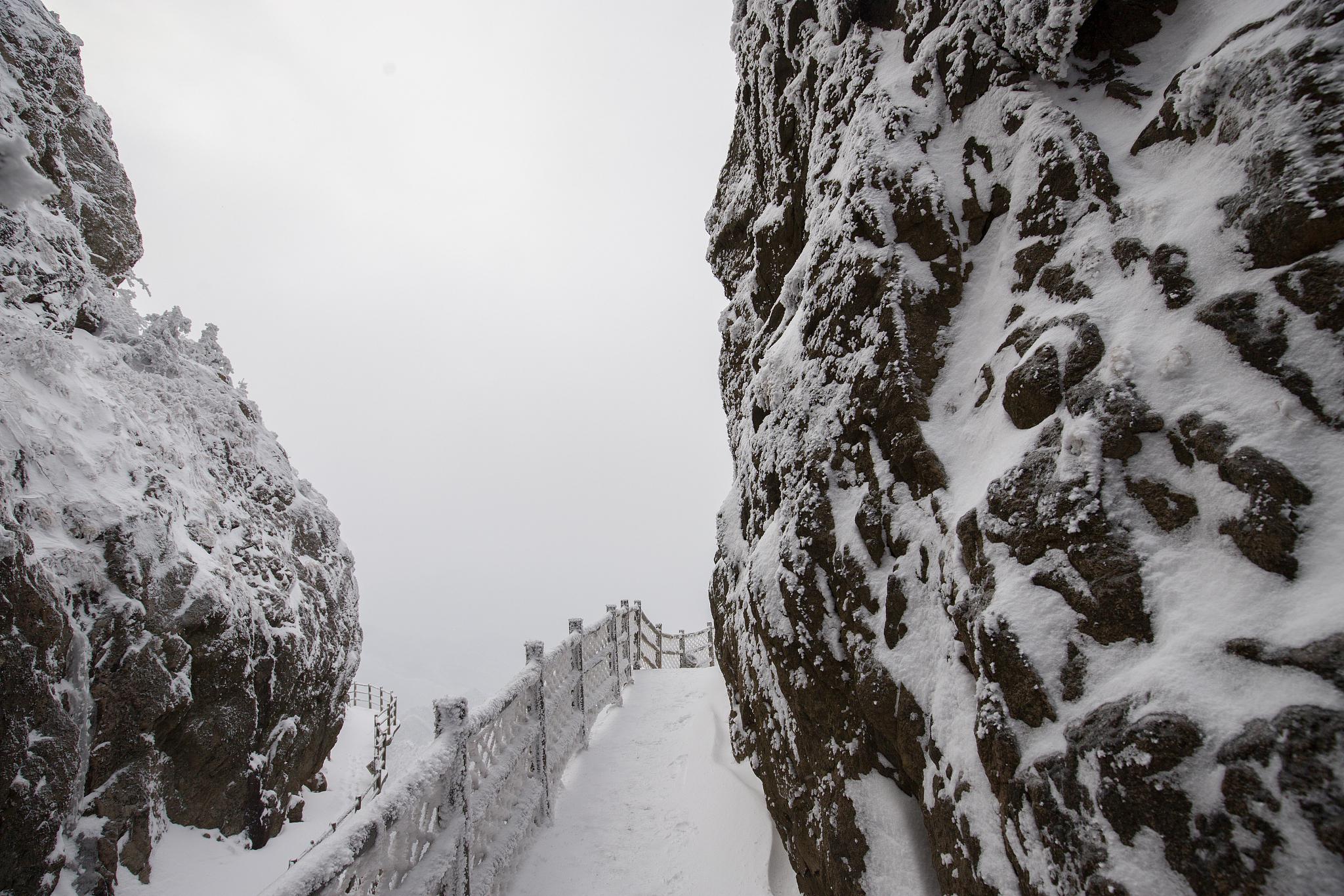 武夷山下雪了图片