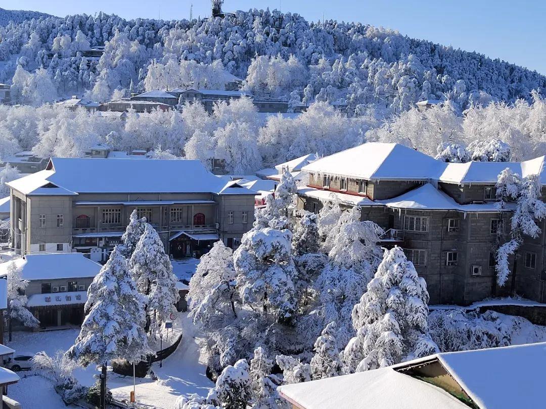 庐山雪景照片图片