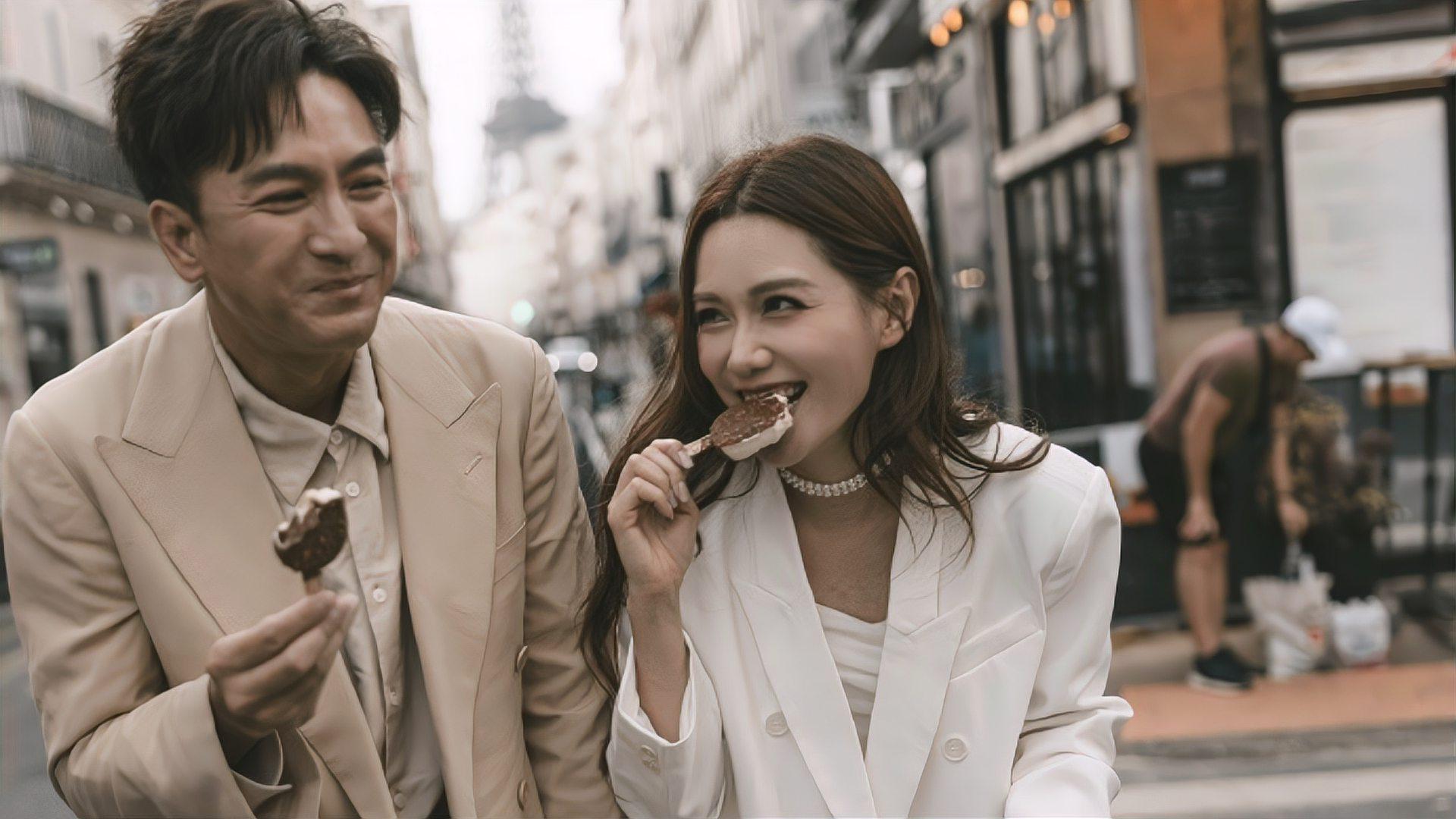 马国明和汤洛雯终于放出了他们的婚纱照!