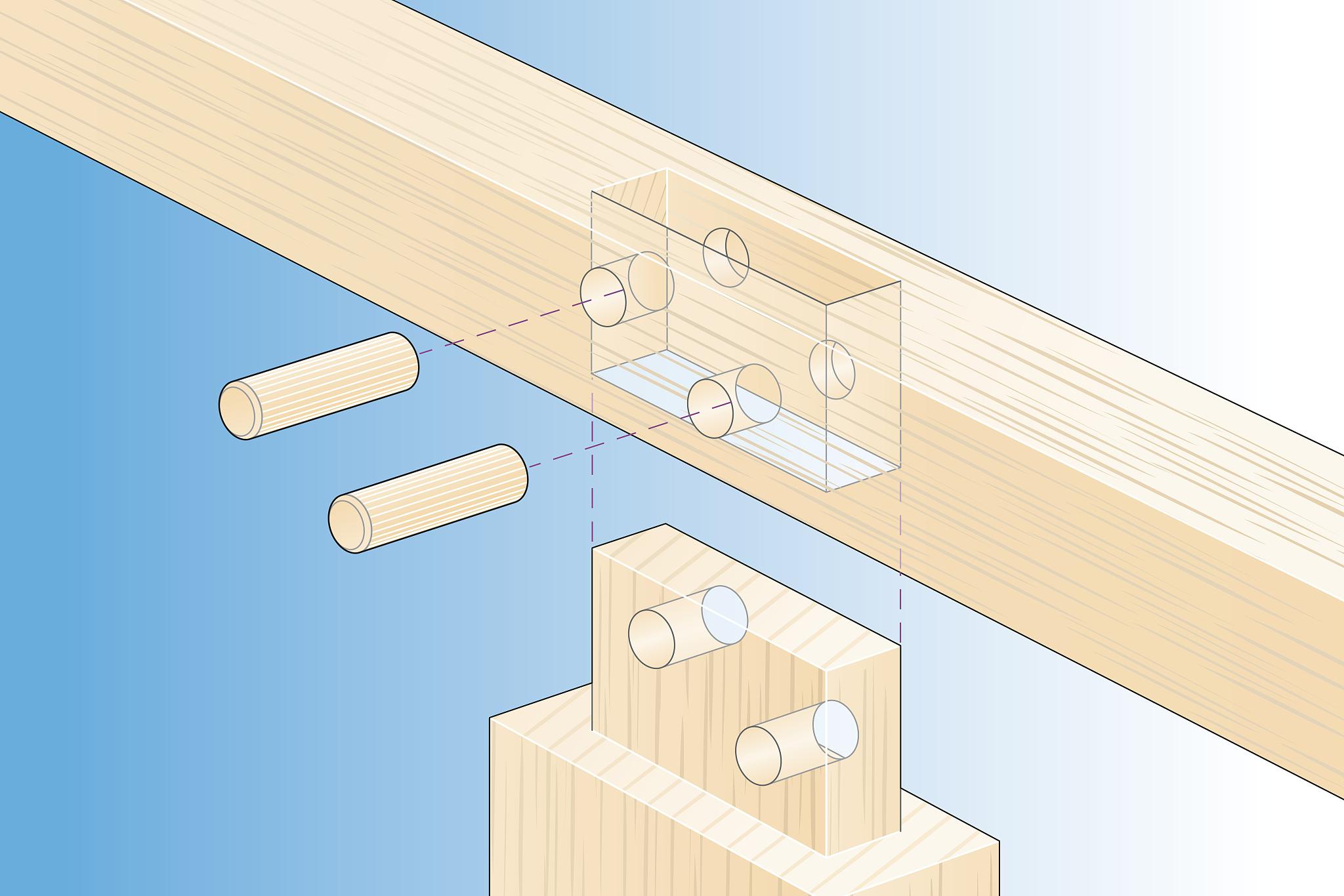 圆木榫卯连接图片