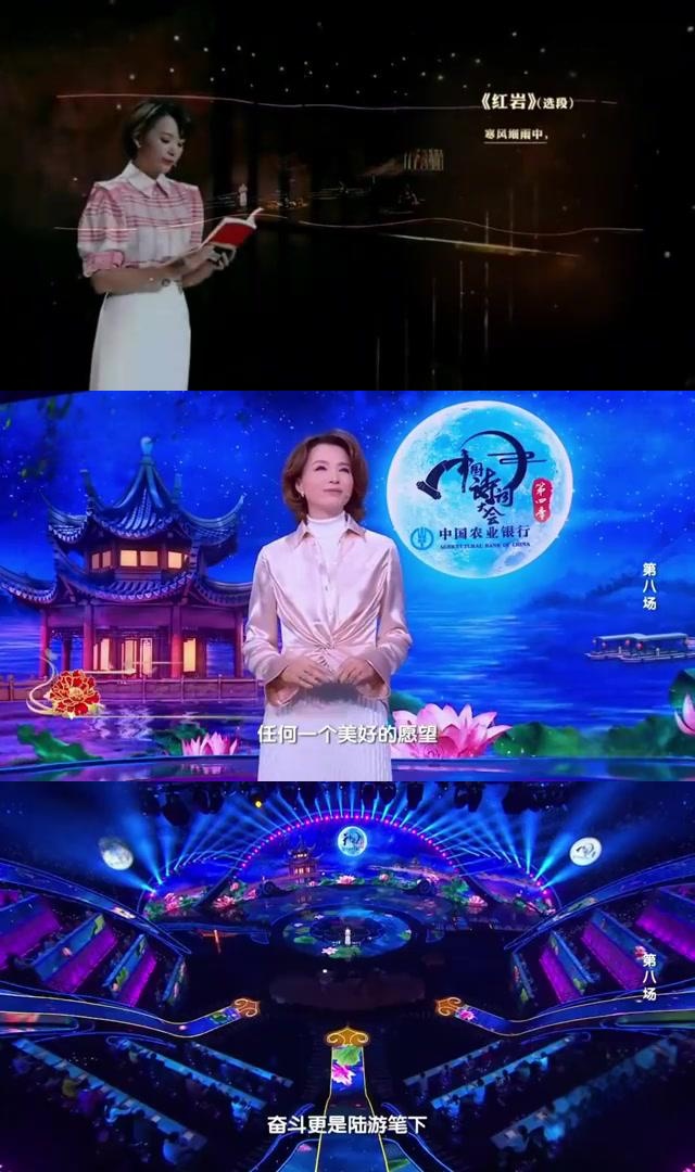 给选手们送上暖心祝福 48岁的董卿站在《中国诗词大会》的舞台上