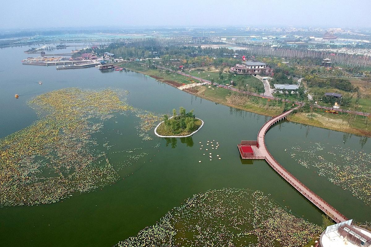 八卦洲洲头观景台图片