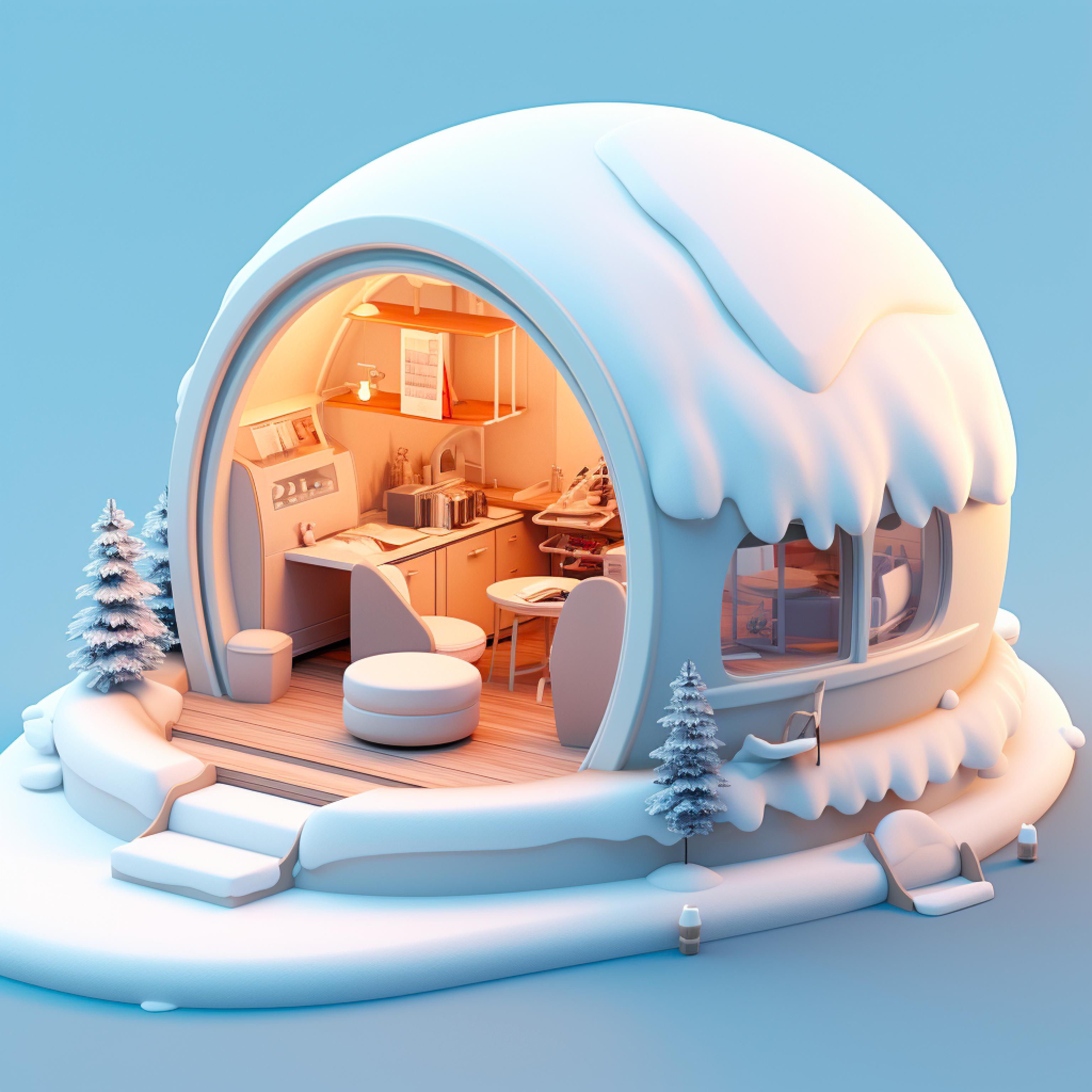 冰雪童话世界的小屋 在这个美.@娱乐旅行拍摄的动态