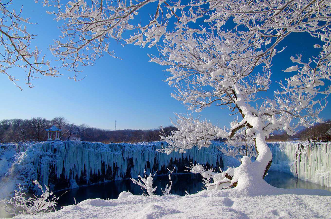 牡丹江雪景图片