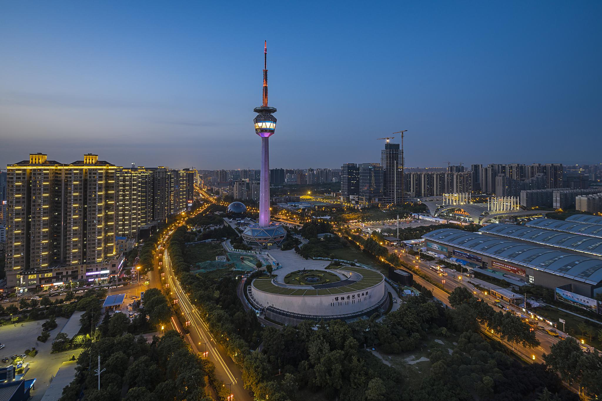 石家庄夜景照片图片