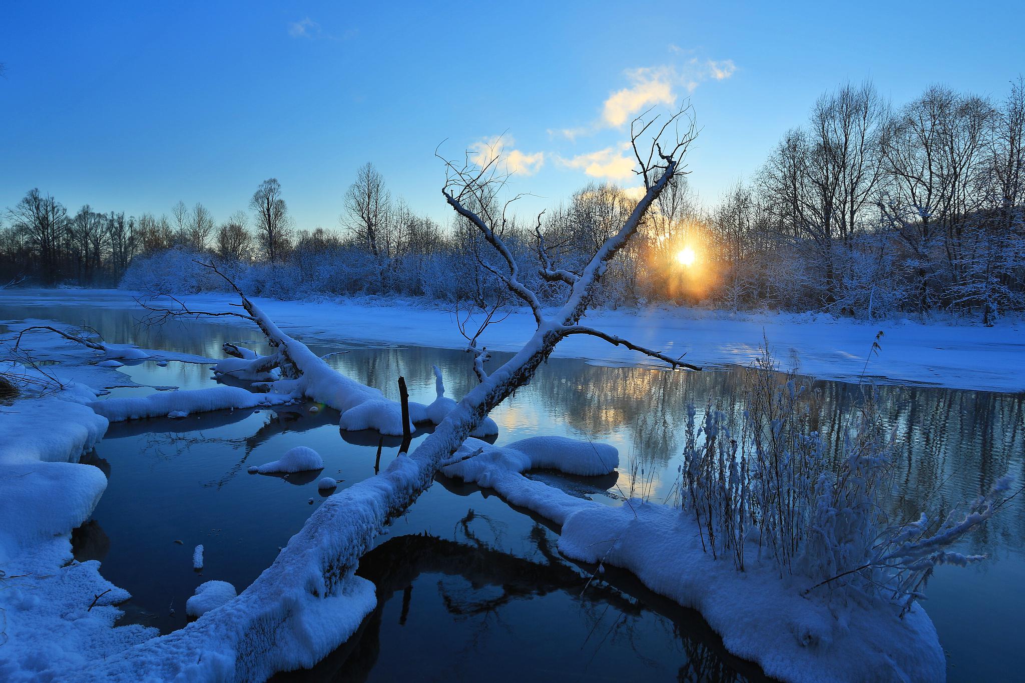 漠河北极村冬天图片图片