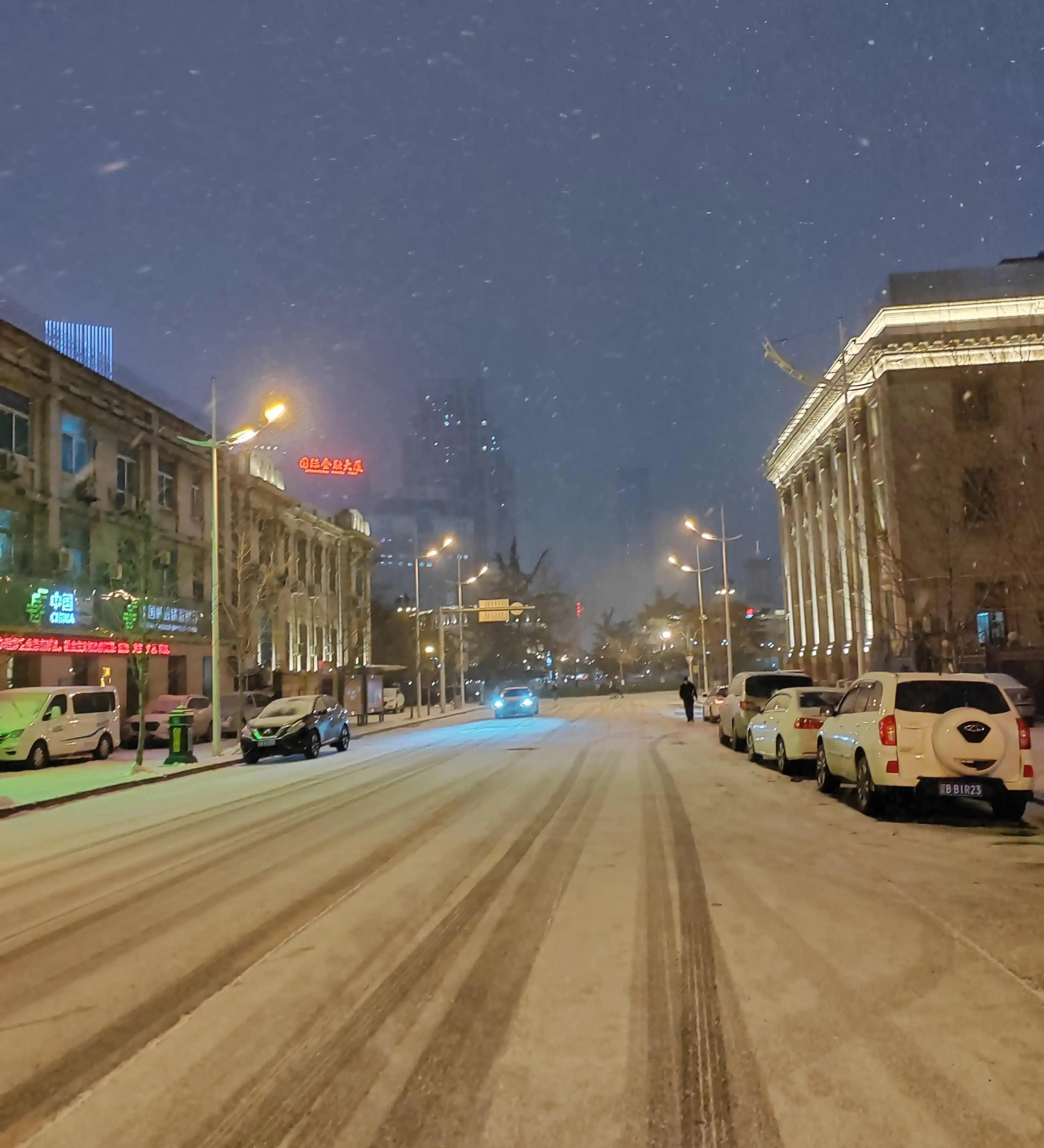 真实城市雪景图片图片