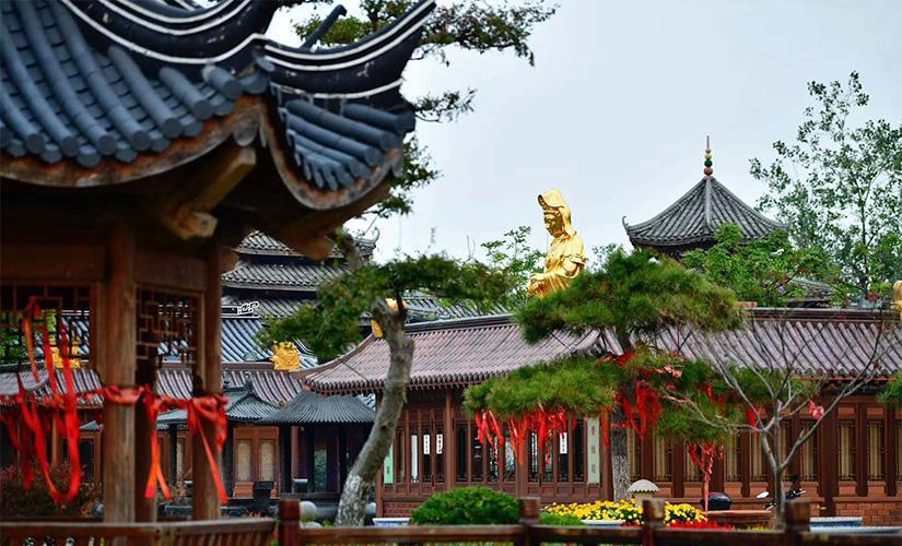 东海观音寺:上海最靠近大海的寺庙之一 东海观音寺位于上海市奉贤区的