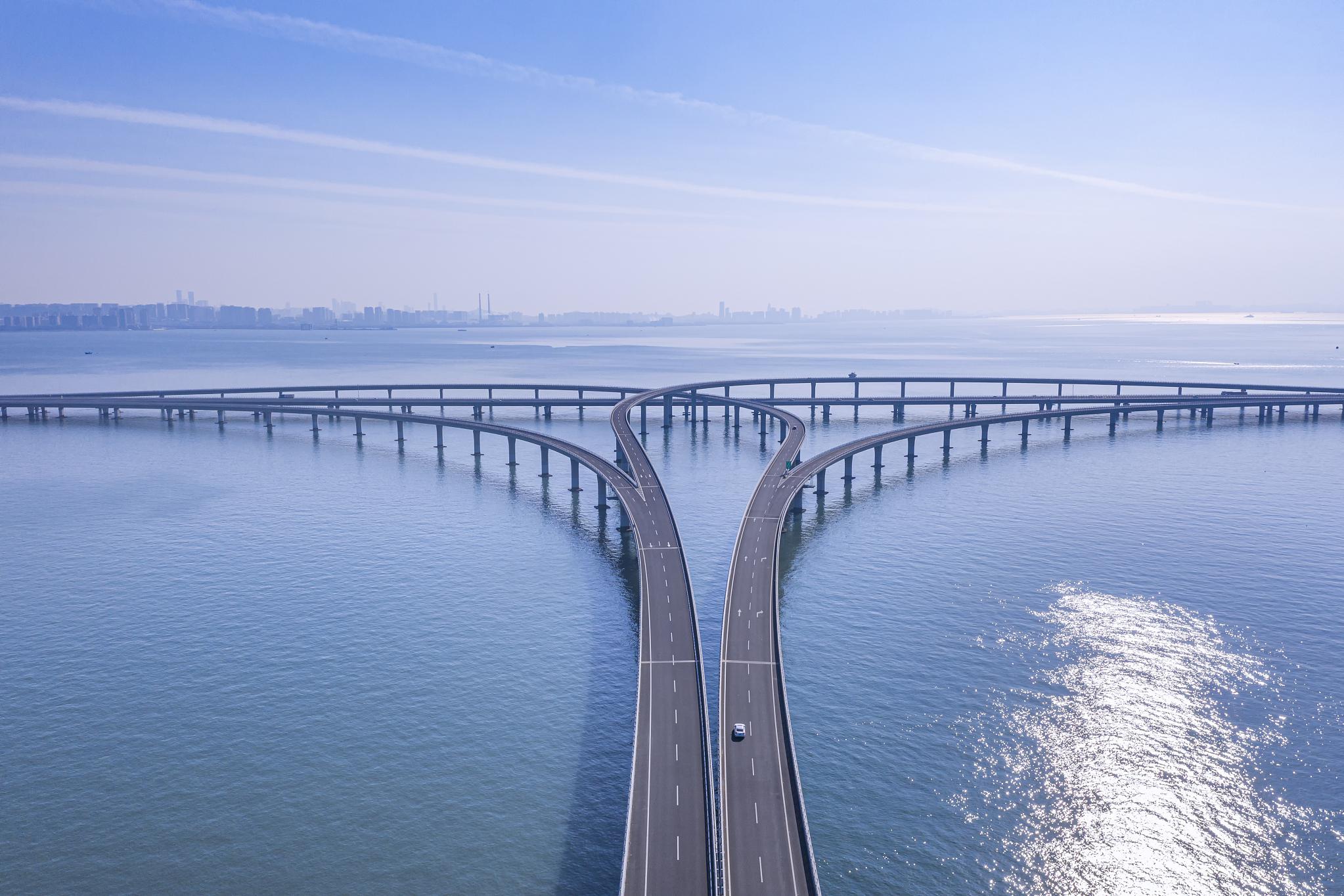 青岛胶州湾大桥:一段美丽的风景@简白的旅行的动态