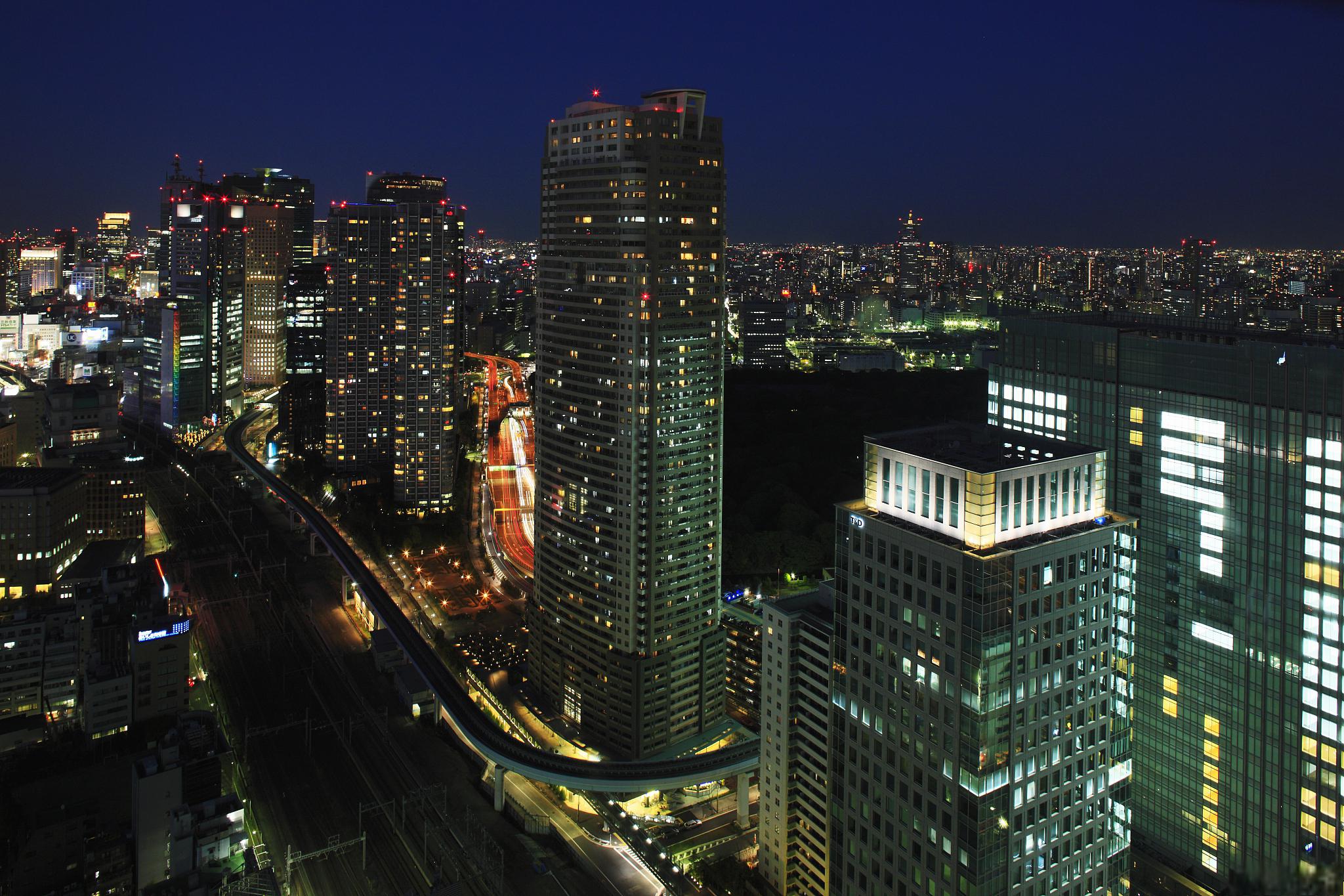 北京夜景街道图片