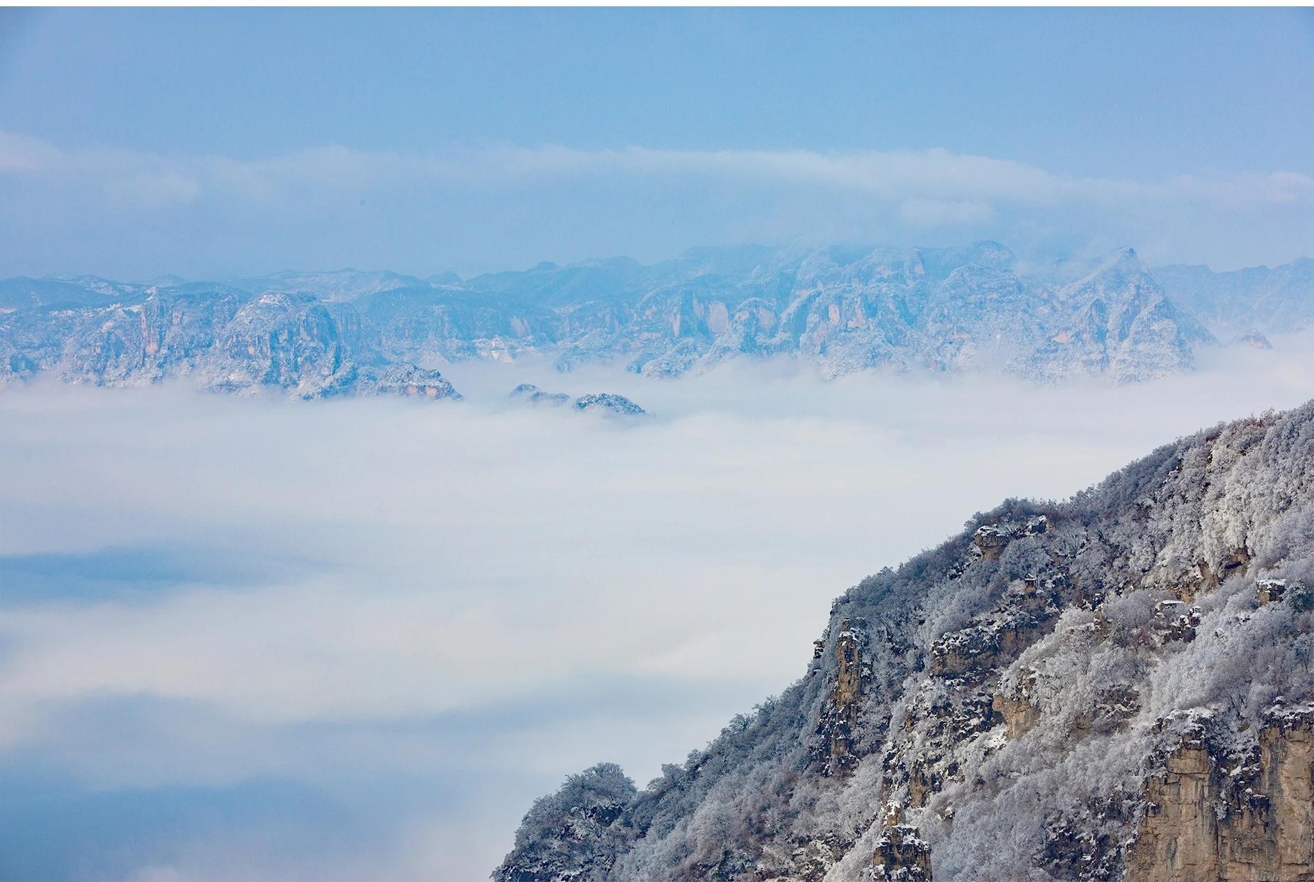 王莽岭雪景图片