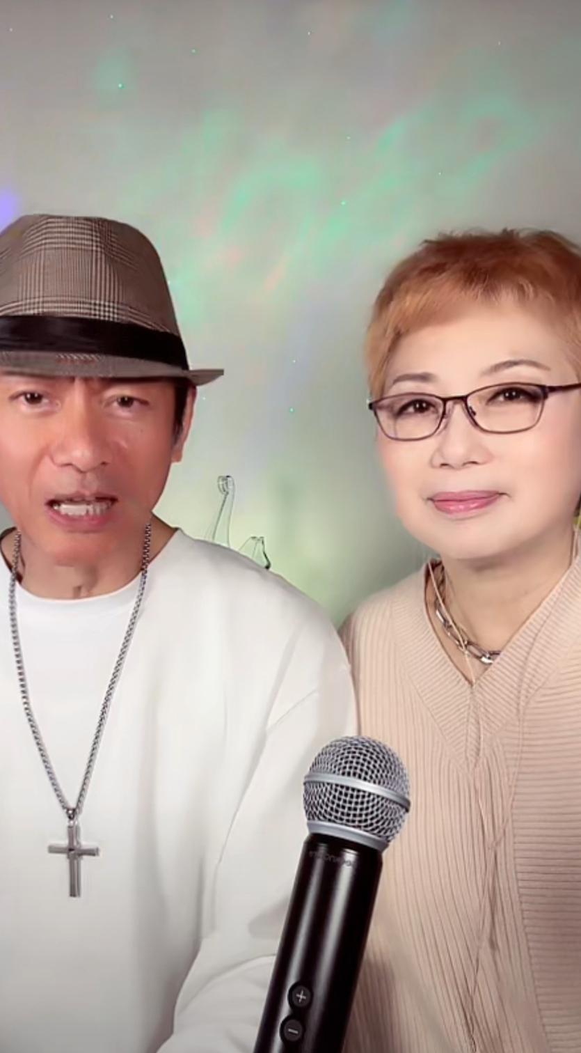 江华和太太一起陪妈妈喝茶开心出镜 前tvb男艺人江华和太太麦洁文一起